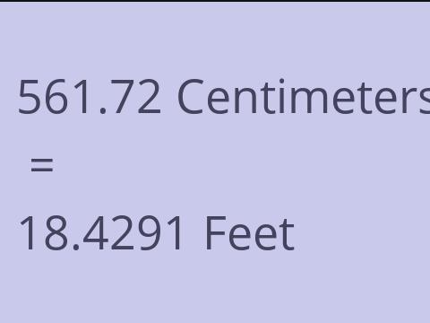 561.72 CM TO FEET