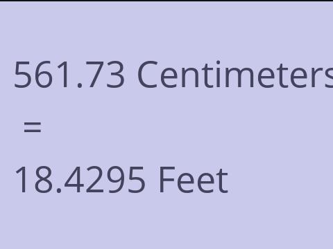 561.73 CM TO FEET