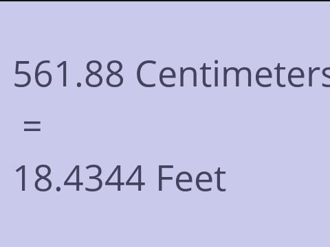 561.88 CM TO FEET