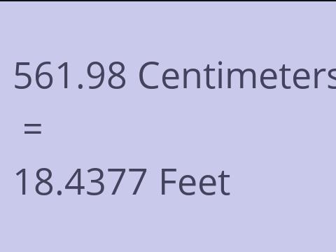 561.98 CM TO FEET