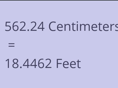 562.24 CM TO FEET