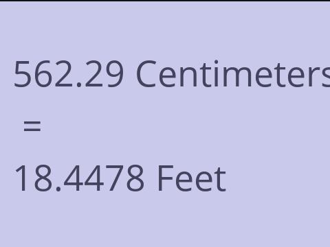 562.29 CM TO FEET