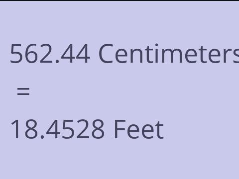 562.44 CM TO FEET