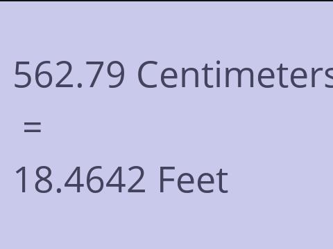 562.79 CM TO FEET