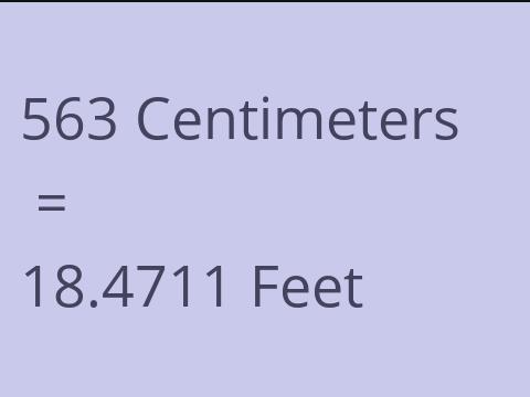 563 CM TO FEET