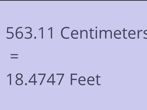 563.11 CM TO FEET