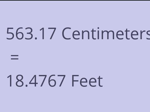 563.17 CM TO FEET