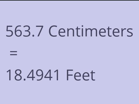 563.7 CM TO FEET