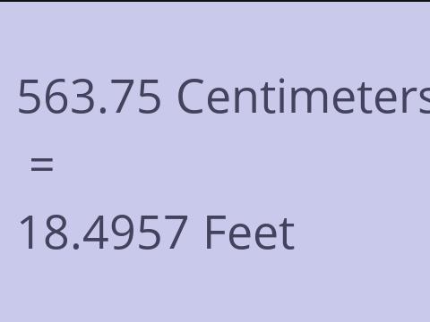 563.75 CM TO FEET