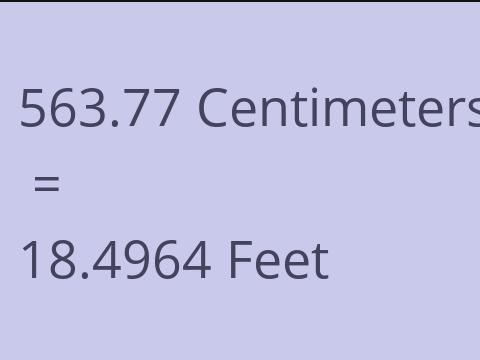 563.77 CM TO FEET