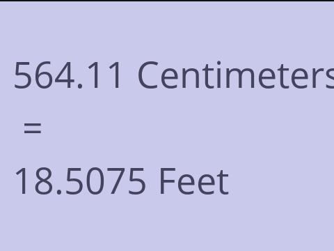 564.11 CM TO FEET