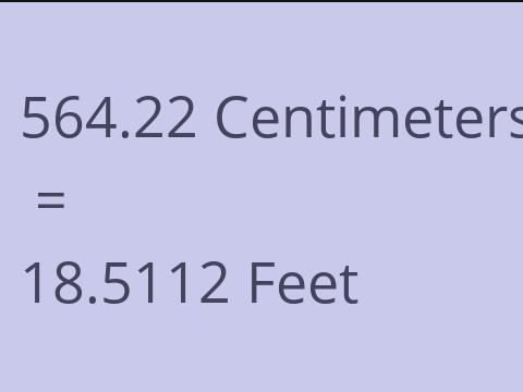 564.22 CM TO FEET