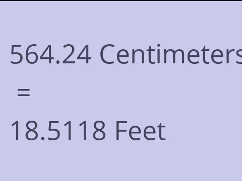 564.24 CM TO FEET