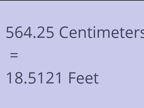 564.25 CM TO FEET