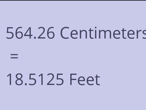 564.26 CM TO FEET