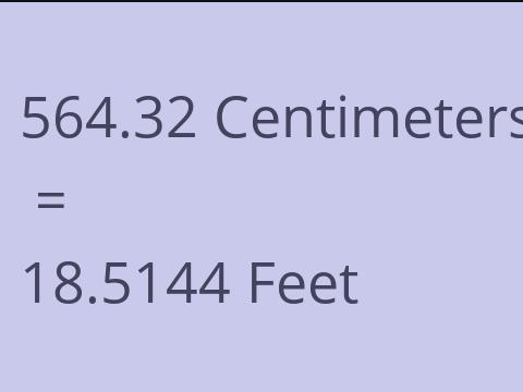 564.32 CM TO FEET