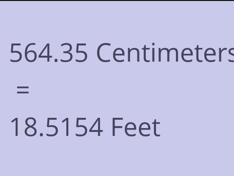 564.35 CM TO FEET