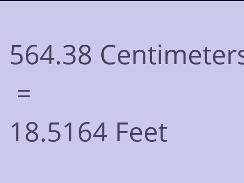 564.38 CM TO FEET