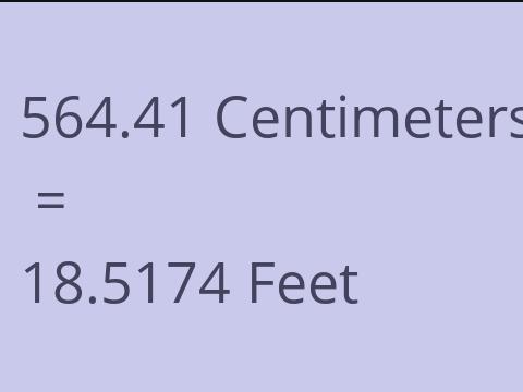 564.41 CM TO FEET