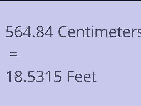 564.84 CM TO FEET