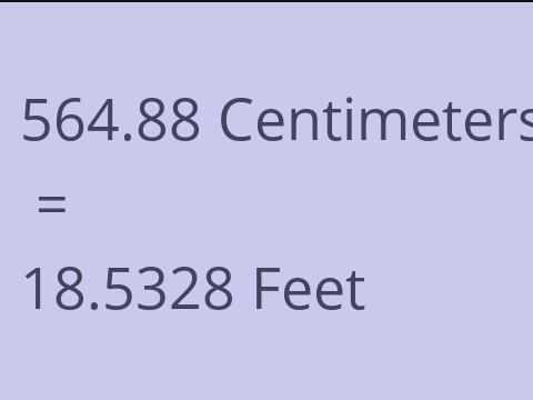 564.88 CM TO FEET