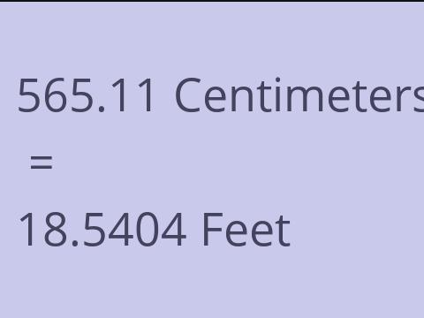 565.11 CM TO FEET