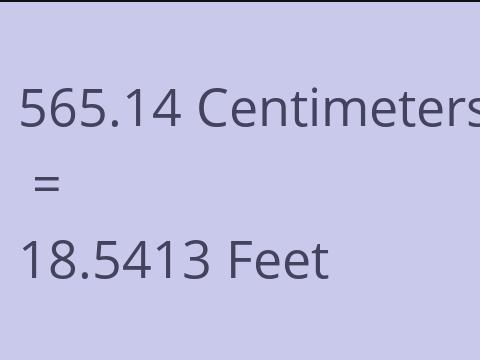 565.14 CM TO FEET