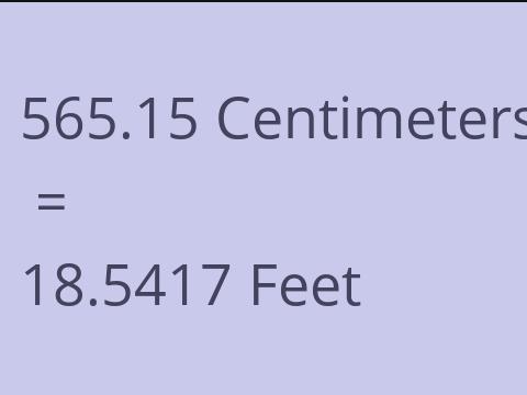 565.15 CM TO FEET