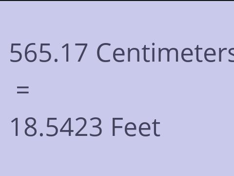 565.17 CM TO FEET