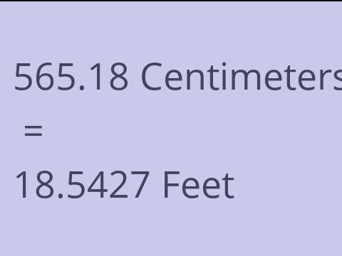 565.18 CM TO FEET