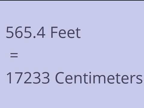 565.4 FEET TO CM