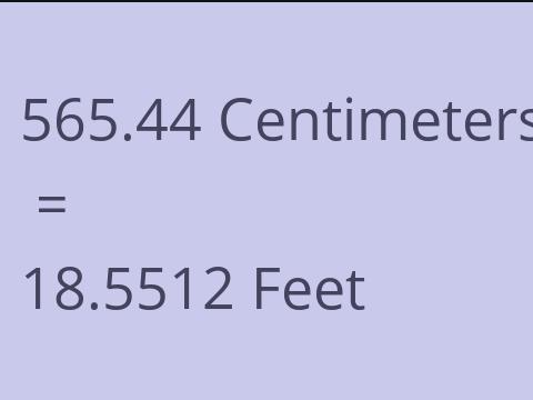 565.44 CM TO FEET