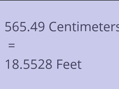 565.49 CM TO FEET