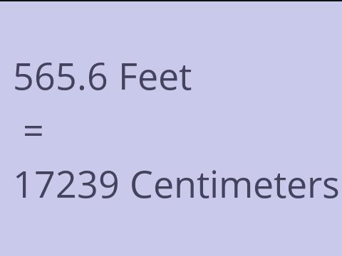 565.6 FEET TO CM