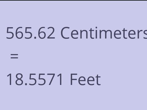 565.62 CM TO FEET