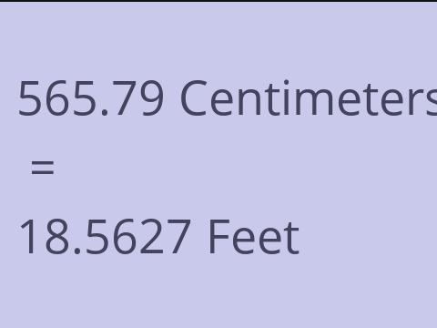 565.79 CM TO FEET