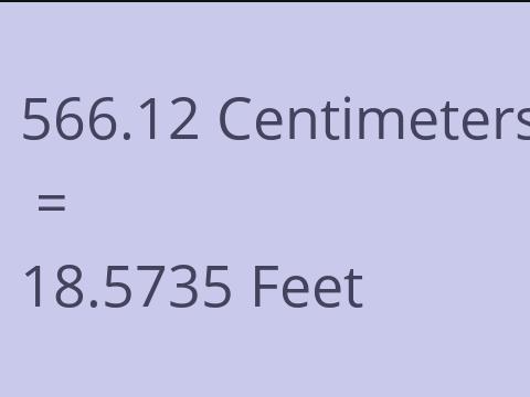 566.12 CM TO FEET