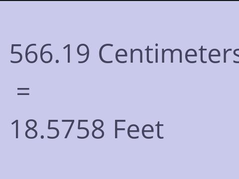 566.19 CM TO FEET