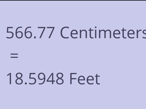 566.77 CM TO FEET