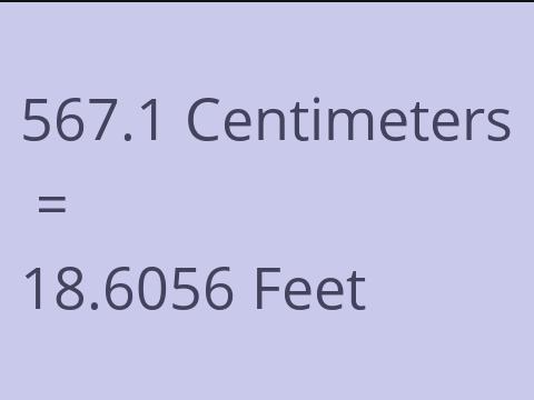 567.1 CM TO FEET