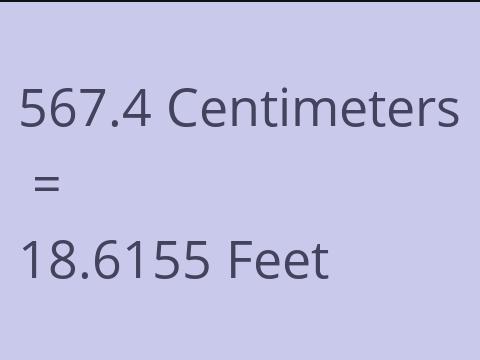 567.4 CM TO FEET