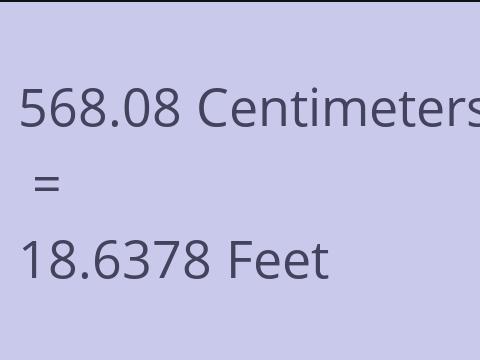 568.08 CM TO FEET