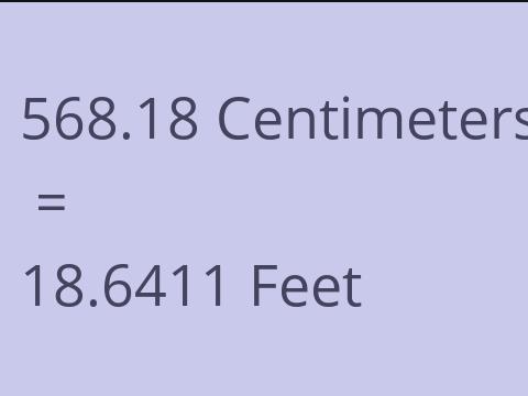 568.18 CM TO FEET