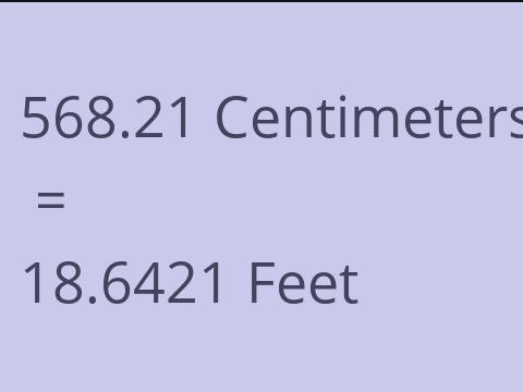 568.21 CM TO FEET