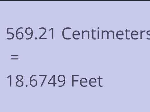 569.21 CM TO FEET