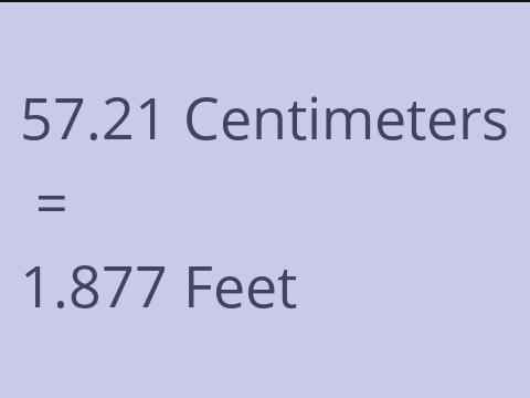 57.21 CM TO FEET