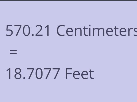 570.21 CM TO FEET