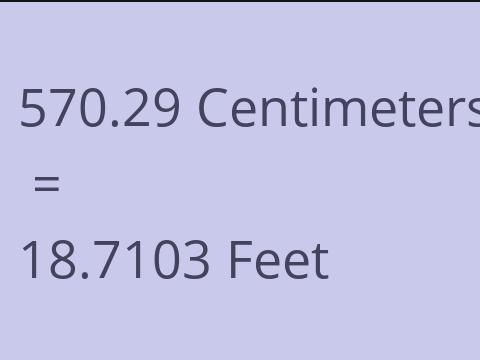 570.29 CM TO FEET