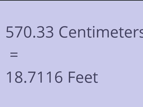 570.33 CM TO FEET