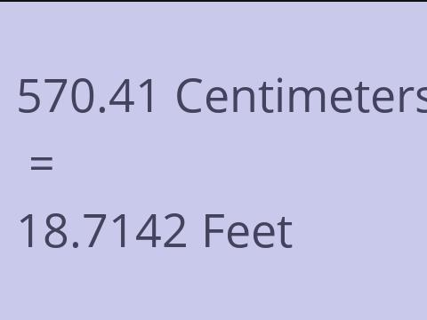 570.41 CM TO FEET